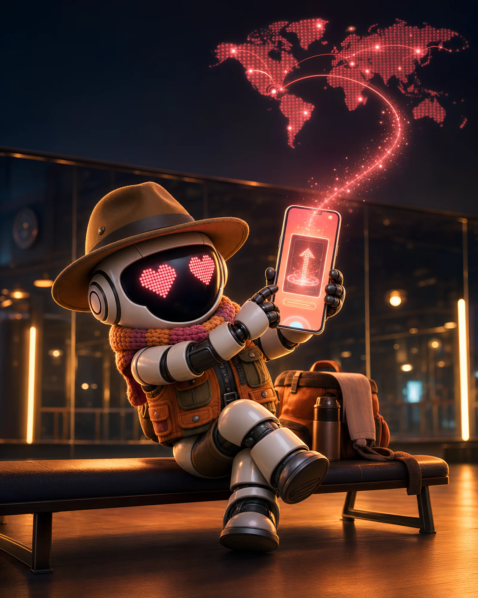 SCOUT uploads a flyer from a phone and the event flies to the world map